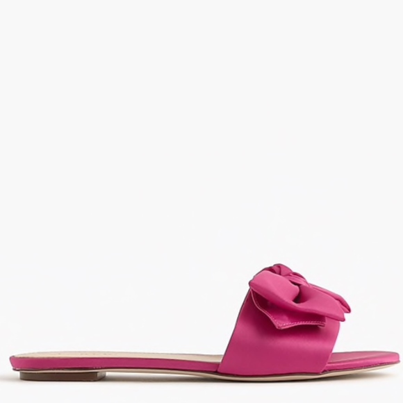 J. Crew Satin slide sandals with bow - Picture 3 of 3